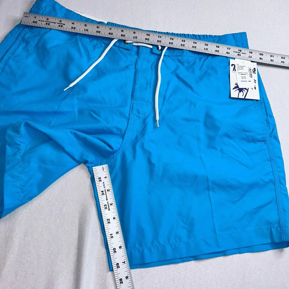 Trunks Surf and Swim Co Men's Swim‎ Board Shorts Size XL Aqua Teal Zie Waist NEW